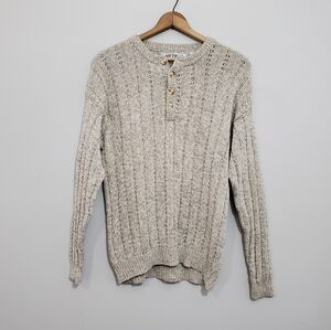 Vintage Method Silk Blend Knit Grandpa Sweater